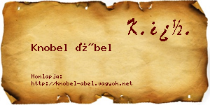 Knobel Ábel névjegykártya