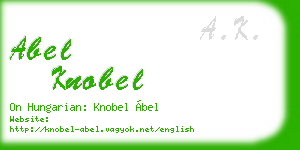 abel knobel business card